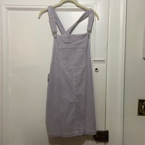 Lavender corduroy overall dress XL